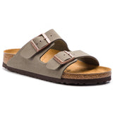 BIRKENSTOCK Leather Women's Flat Sandals Anatomic Stone Narrow Fit 0151213