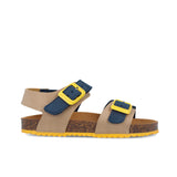 GARVALIN 252474-B BEIGE Y AZUL MARINO SANDALS