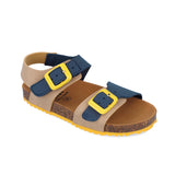 GARVALIN 252474-B BEIGE Y AZUL MARINO SANDALS
