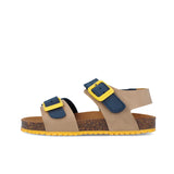 GARVALIN 252474-B BEIGE Y AZUL MARINO SANDALS