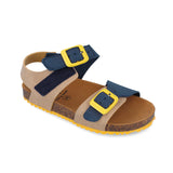 GARVALIN 252474-B BEIGE Y AZUL MARINO SANDALS