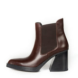 Glamazons GLAM TEO BROWN LEATHER ANKLE BOOTS