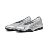 PUMA 405843 01 CATCH  BALLERINA METALCWHISPR PUMA SILVER-PUMA BLACK FLATS