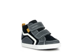 GEOX B36A7E022MEC0017   KILWI BOY BLACK/GREY Παιδικά Sneakers High Ανατομικά με Γκρι
