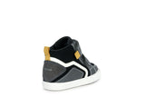 GEOX B36A7E022MEC0017  KILWI BOY BLACK/GREY Παιδικά Sneakers High Ανατομικά με Γκρι