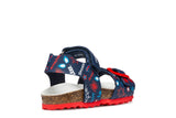 GEOX B652QB NAVY/RED SANDAL CHALKI 00004 C0735 SANDALS