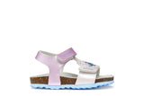 GEOX B652RB 000NF C1294 SILVER/SKY CHALKI SANDALS