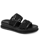 DKNY K 2699375 BLACK BRUCIAN-DOUBLE BAN FLATFORMS