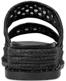 DKNY K 2699375 BLACK BRUCIAN-DOUBLE BAN FLATFORMS