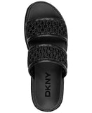 DKNY K 2699375 BLACK BRUCIAN-DOUBLE BAN FLATFORMS