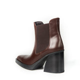 Glamazons GLAM TEO BROWN LEATHER ANKLE BOOTS