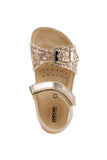 GEOX J028MC 0NFEW C2010 J ADRIEL PLATINUM SANDAL
