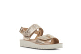 GEOX J15EAA COSTAREI GOLD SANDAL GIRLS