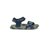 GEOX J35HMA 00054 CF4A3 FUSBETO NAVY/MILITARY SANDALS