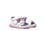 GEOX J35HQA 000BC C0653 WHITE/MULTICOLOR SANDALS