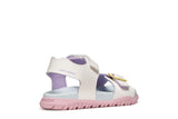 GEOX J35HQA 000BC C0653 WHITE/MULTICOLOR SANDALS