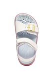 GEOX J35HQA 000BC C0653 WHITE/MULTICOLOR SANDALS