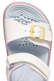 GEOX J35HQA 000BC C0653 WHITE/MULTICOLOR SANDALS