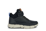 GEOX J369BA0CLFUC9999 FLEXYPER BOY BLACK ANKLE BOOTS
