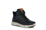 GEOX J369BA0CLFUC9999 FLEXYPER BOY BLACK ANKLE BOOTS