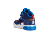 GEOX J369YC OFU50 C0735  GRAY JAY BOY NAVY/RED SNEAKERS