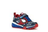 GEOX J36FED0FUCEC0833  BAYONYC BOY ROYAL BLUE/RED Παιδικά Sneakers