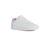 GEOX J36LRA WHITE/LILAC SNEAKERS GIRLS