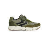 GEOX J459BB FLEXYPER MILITARY / BLACK BOY SNEAKERS