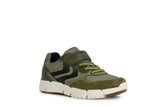 GEOX J459BB FLEXYPER MILITARY / BLACK BOY SNEAKERS