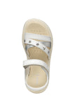GEOX J45DBI000BCC0007 WHITE SILVER SANDALS