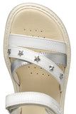 GEOX J45DBI000BCC0007 WHITE SILVER SANDALS