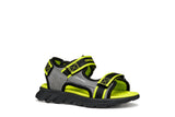 GEOX J45F1B 014ME C0666 J SANDAL AIRADYUM B GREY/LIME