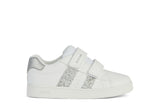 GEOX J45LRA ECLYPER WHITE / SILVER SNEAKERS GIRLS