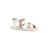 GEOX J5235D 00254 C1000 WHITE J S.KARLY G. D-GBK PAT+GBK SANDALS