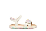 GEOX J558ZB000BCC0406 WHITE/PINK SANDAL