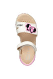 GEOX J558ZD 000BC C1364 J HAITI GIRL WHITE/DK PINK SANDAL (Copy)