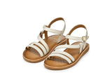 GEOX J55BSA 00085 C1000 J EOLIE NAPPA WHITE GIRL SANDAL