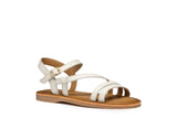 GEOX J55BSA 00085 C1000 J EOLIE NAPPA WHITE GIRL SANDAL