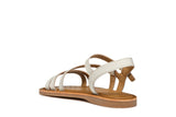 GEOX J55BSA 00085 C1000 J EOLIE NAPPA WHITE GIRL SANDAL