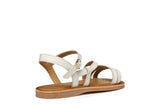 GEOX J55BSA 00085 C1000 J EOLIE NAPPA WHITE GIRL SANDAL