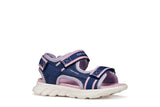 GEOX J55MTA 01454 C4215 NAVY/LILAC AIRADYUM SANDALS