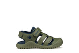 GEOX J650JA OCE15 CF3F4 FUSBETTO SAGE/NAVY SANDALS