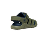 GEOX J650JA OCE15 CF3F4 FUSBETTO SAGE/NAVY SANDALS