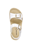 GEOX J65EAA 000BC C1000 WHITE SANDALS