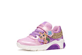 GEOX J65M4B 0ANKC C8058 PINK/DK LILAC SNEAKERS LIGHTS