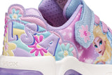GEOX J65M4C 0AN02 C8RM4 LILAC/SKY SNEAKERS LIGHTS