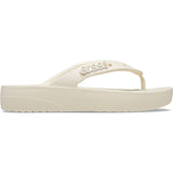 CROCS 207714 CLASSIC PLATFORM FLIP WOMEN WHITE Σαγιονάρες με Πλατφόρμα σε  ΛΕΥΚΟΧρώμα