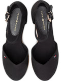 TOMMY HILFIGER FW0FW04787 BLACK MID WEDGE WOMEN