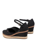 TOMMY HILFIGER FW0FW04787 BLACK MID WEDGE WOMEN