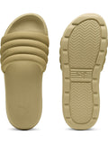 PUMA 400679 02 KARMEN SLIDE PUFFY WNS AQUA PUMA GOLD LIGHT SAND SLIPPERS